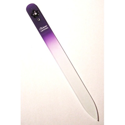 Bohemia Crystal pilník na nechty sklenený Swarovski 140 mm fialový
