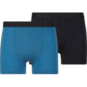 Stoic Мъжко мериносово термобельо Stoic Merino150 SadjemSt. Boxer 2-Pack Merino base layer - Black / Summer Blue - размер 3XL (015-2329-0416)