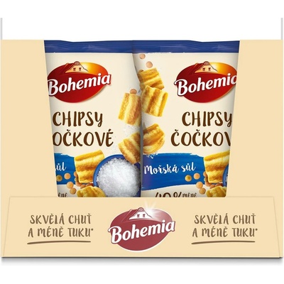 Bohemia Chipsy čočkové mořská sůl 65 g