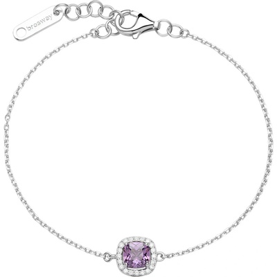 Brosway Slušivý stříbrný náramek s kubickými zirkony Fancy Magic Purple FMP123