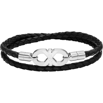 Emporio Armani Fashion kožený náramok Eagle Logo EGS3299040