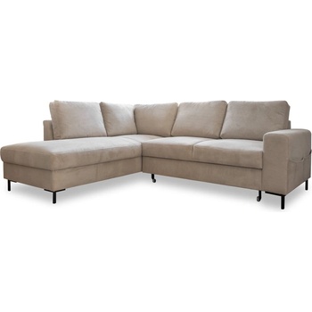 Miuform Бежов разтегателен ъглов диван от рипсено кадифе (ляв ъгъл) Lofty Lilly - Miuform (1069ON2)