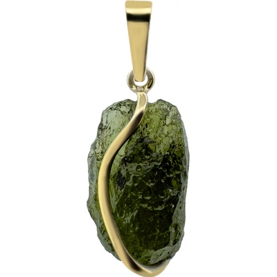 Vltavín Moldavite Zlatý přívěsek s vltavínem 2000334230003