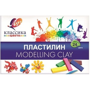 Луч Пластилин ЛУЧ Класика, 24 цвята