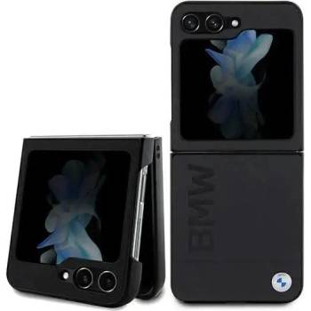 BMW Кейс BMW Leather Hot Stamp за Samsung Galaxy Z Flip 5, черен (3666339171995)