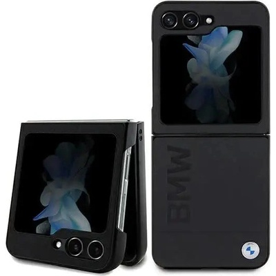 BMW Кейс BMW Leather Hot Stamp за Samsung Galaxy Z Flip 5, черен (3666339171995)
