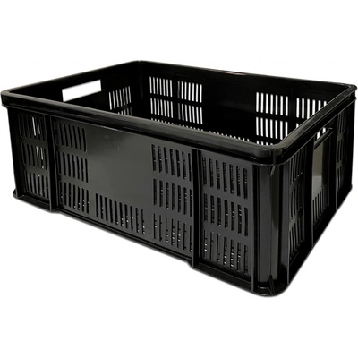 PETRAplast Plastová přepravka na zeleninu 600 x 400 x 250 cmmm Černá