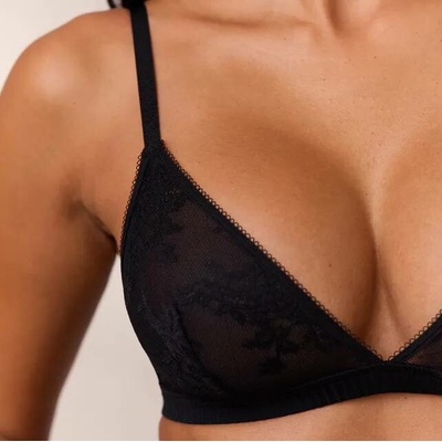 Lounge Lace Triangle Bralette černá