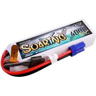 Gens ace G-Tech Soaring 4000 mAh 14.8V 30C 4S1P Lipo Battery Pack with EC5 plug GEA404S30E5GT