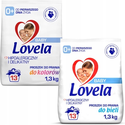 Lovela prací prášok hypoalergénny bez parfumácie mix 2 x 1,3 kg 13 PD