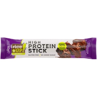 RiceUP! Hi Protein Stick | No Added Sugar [40 грама] Шоколадово брауни