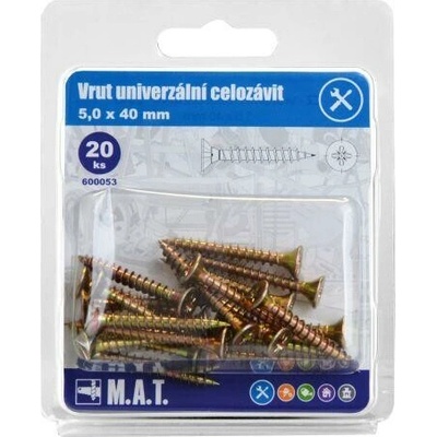 vrut un.celozávit 5,0x 40mm ZZ (20ks)