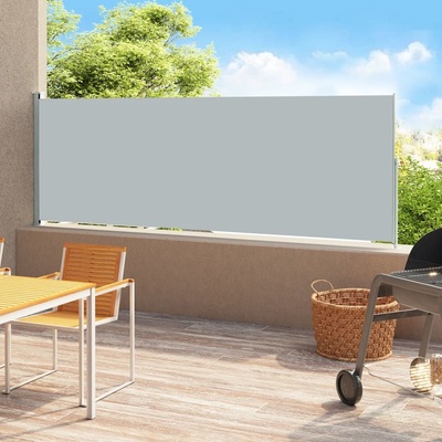 vidaXL Zatahovací boční markýza 200 x 500 cm šedá