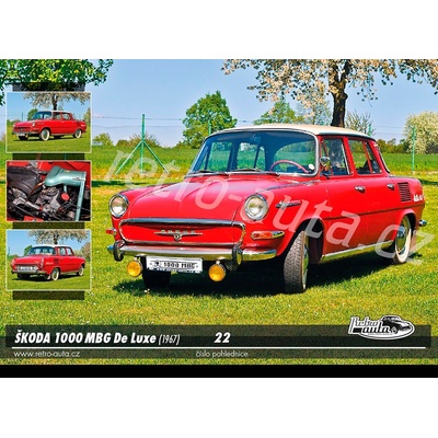Pohlednice č. 22 - ŠKODA 1000 MBG De Luxe (1967)