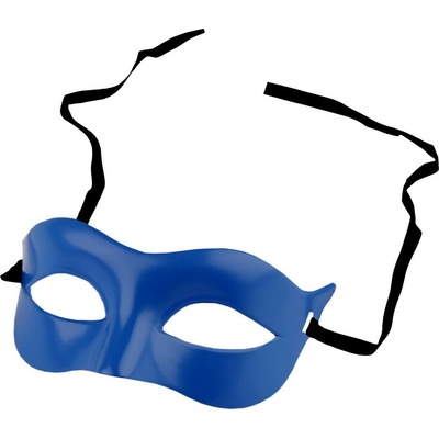Karnevalová maska - škraboška k dotvoření modrá 1 ks