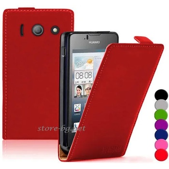 Image 1 of Huawei Ascend Y300 Флип2 Кожен Калъф + Скрийн Протектор