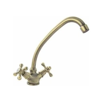 ROUSSEAU Смесител с Две Ръкохватки Rousseau Beverley Кафяв Неръждаема стомана Месинг