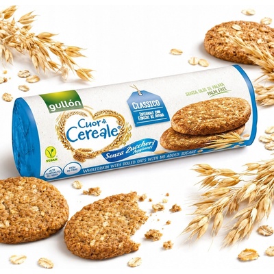 Gullón Celozrnné sušenky Cuor di cereale, bez přídavku cukru 280 g