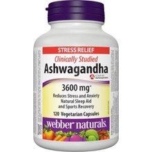 Webber Naturals Ashwagandha 3600 mg 120 kapslí