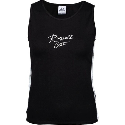 Russell Athletic WOMEN T SHIRT čierna biela tmavo sivá