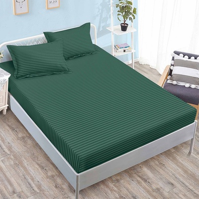 EmonaMall Едноцветен долен чаршаф с ластик и две калъфки (за матрак 160x200 и 180x200) EmonaMall, 3 части - Модел S16772 (S16772-4444f5)