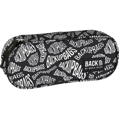 BackUP Овален ученически несесер BackUp A - Fonts (92802)