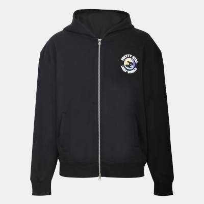 Pretty boy ugly world Суичър PRETTY BOY UGLY WORLD Women's Cotton Long Sleeve Zip Hoodie - Black/Grey