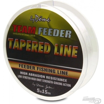 By Döme Team Feeder Tapered Line 5x15 m 0,20-0,31 mm