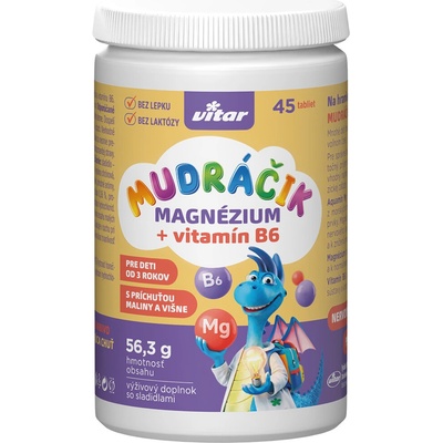 VITAR Mudráčik magnézium + B6 45 tabliet