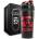 MUTANT Red Biohazard Logo Matte Black Stainless Steel