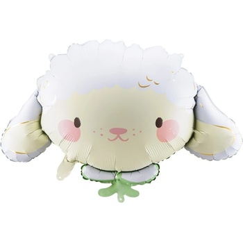 Party Deco Фолиев Балон Бяла Овчица, 87x57.5 см