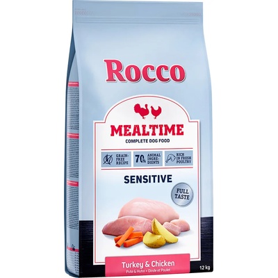Rocco 2х12кг Mealtime Sensitive Rocco, суха храна за кучета с пуешко и пилешко