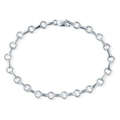 Luxur Moderní náramek Claudia z bílého zlata 6890052-0-21-0