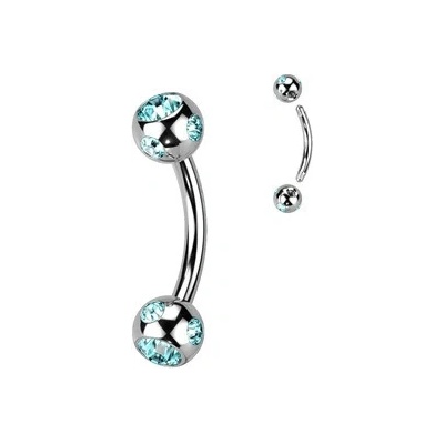 Šperky4U piercing do obočí kulička s kamínky OB01093-Q