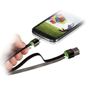 Mobee Кабел изработен от рециклирани материали за устройства с microUSB (100 см) - Mobee Smart Cable (черен) (PO3240)