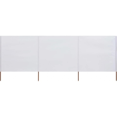 Emaga 3dílná zástěna proti větru textil 400 x 80 cm pískově bílá