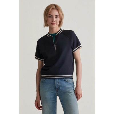 Gant SS Half Zip Sweat modrá