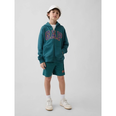 Gap detské kraťasy s logom French Terry Zelená