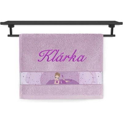 Povlečení Plus ručník se jménem na přání 30 x 50 cm baletka šeříková