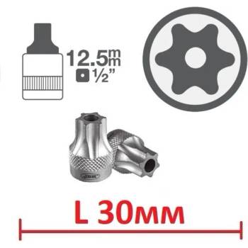 Image 1 of JGM Torx t100 с дупка l30мм на вложка 1/2" ; jbm 10048