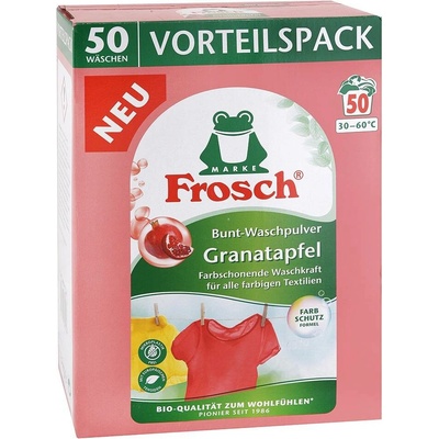 Frosch prací prášek na barevné prádlo Granátové jablko 3,3 kg 50 praní