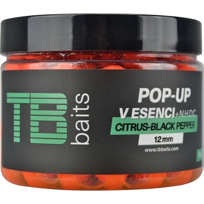 TB Baits Plávajúce Boilies Pop-Up Citrus Black pepper + NHDC 65g 16mm