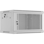 Lanberg rack cabinet 19" wall-mount 6U/600x450 with perforated door grey (flat pack) (WF01-6406-23S) - gtcomputers
