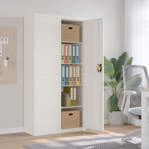 vidaXL Шкаф за папки бял 90x40x180 см стомана (339752)
