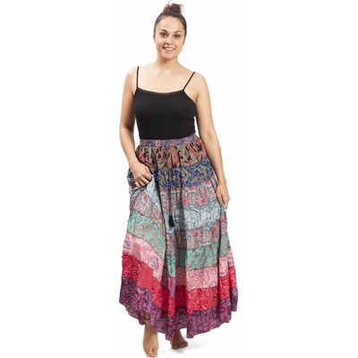 Volánová sukně v etno stylu multicolor LIV.