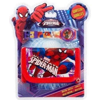EUROSWAN Dárkový set hodinky a peněženka Spiderman