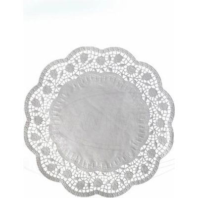Wimex Dekoračná krajka PAP okrúhla biela 20cm 100 ks