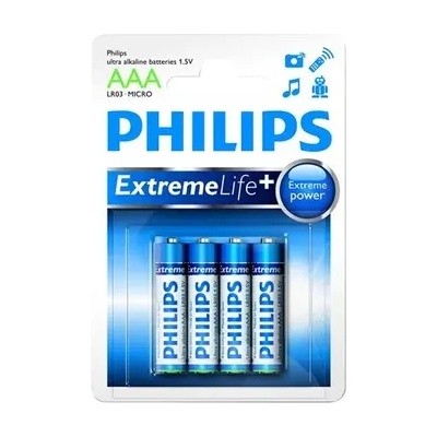 Philips Ultra Alkaline LR03 AAA, 4-blister (LR03E4B/10)