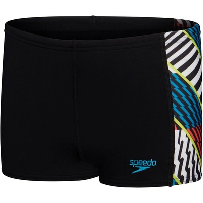 Speedo digital panel aquashort boy black/white/watermelon/bolt/bitter