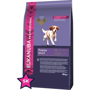 EUKANUBA Puppy Starter - пълноценна храна от отбиване до 2 месечна възраст 8kg